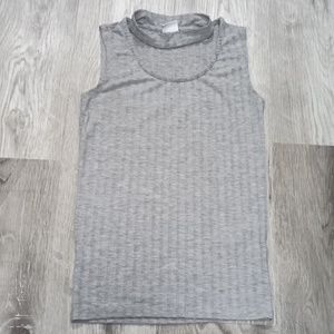 Grey Tank with Collar